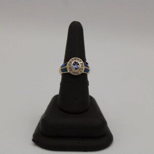 14K Yellow Gold Tanzanite & Opal Ring
